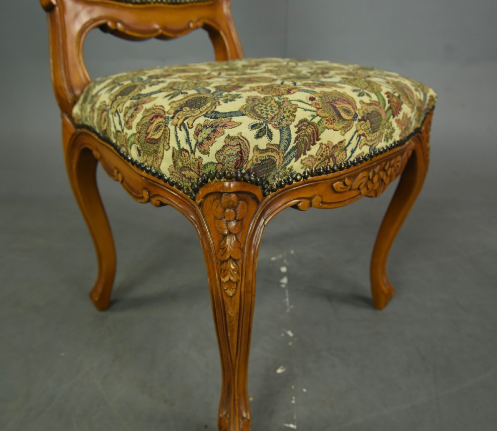 Set of eight French high back dining chairs  View VIII