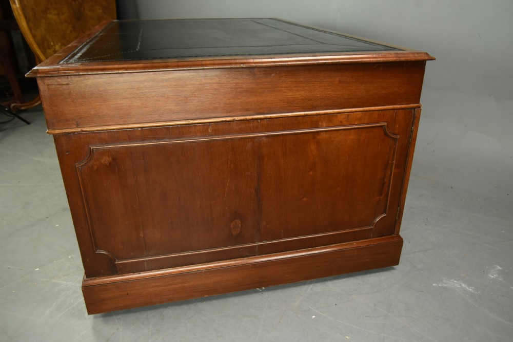 Antique Georgian style mahogany partners desk circa 1900 View IV