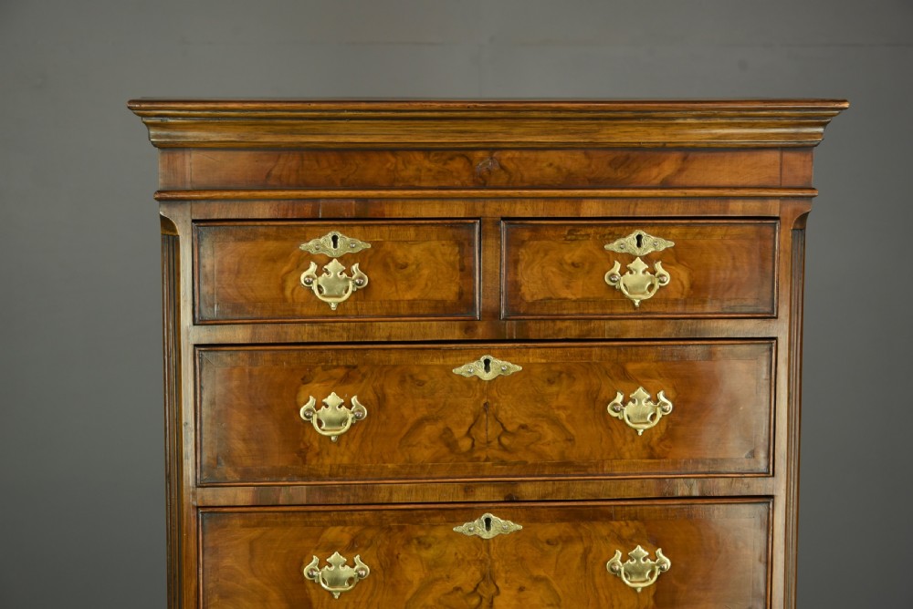 walnut tall boy chest on chest  View V