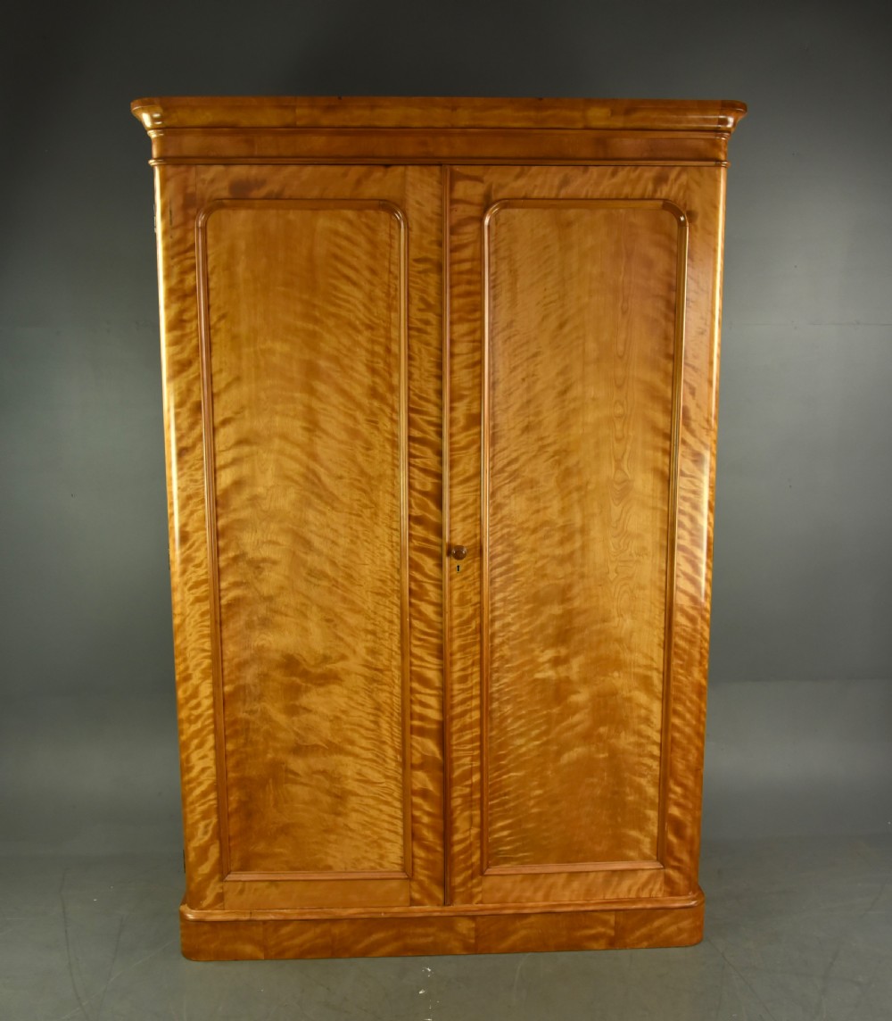 Victorian two door wardrobe in satinwood Heal & sons 