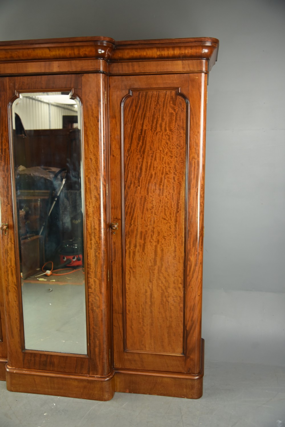 Victorian breakfront triple wardrobe  View II