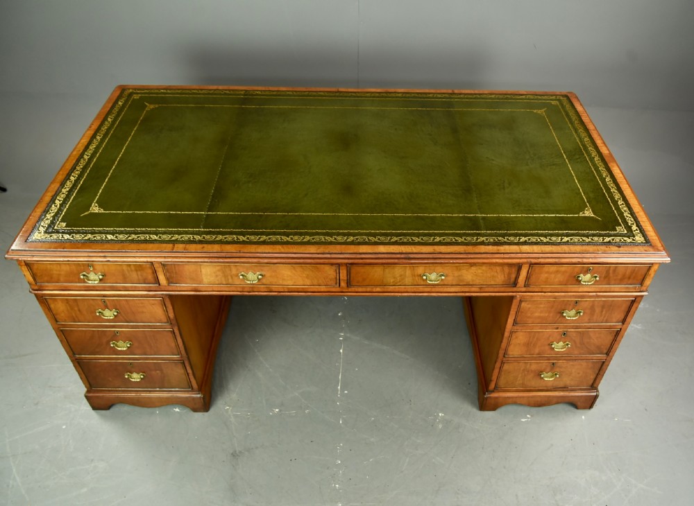 Victorian walnut partners desk  View III
