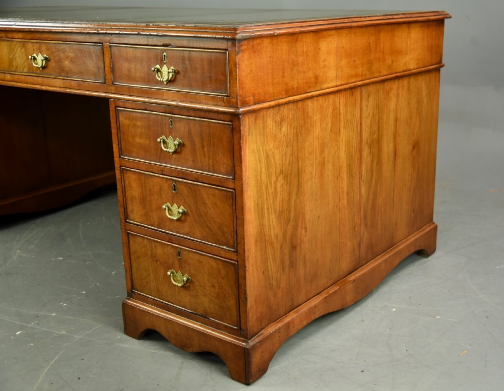 Victorian walnut partners desk  View VI
