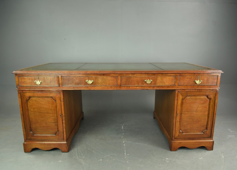 Victorian walnut partners desk  View VIII
