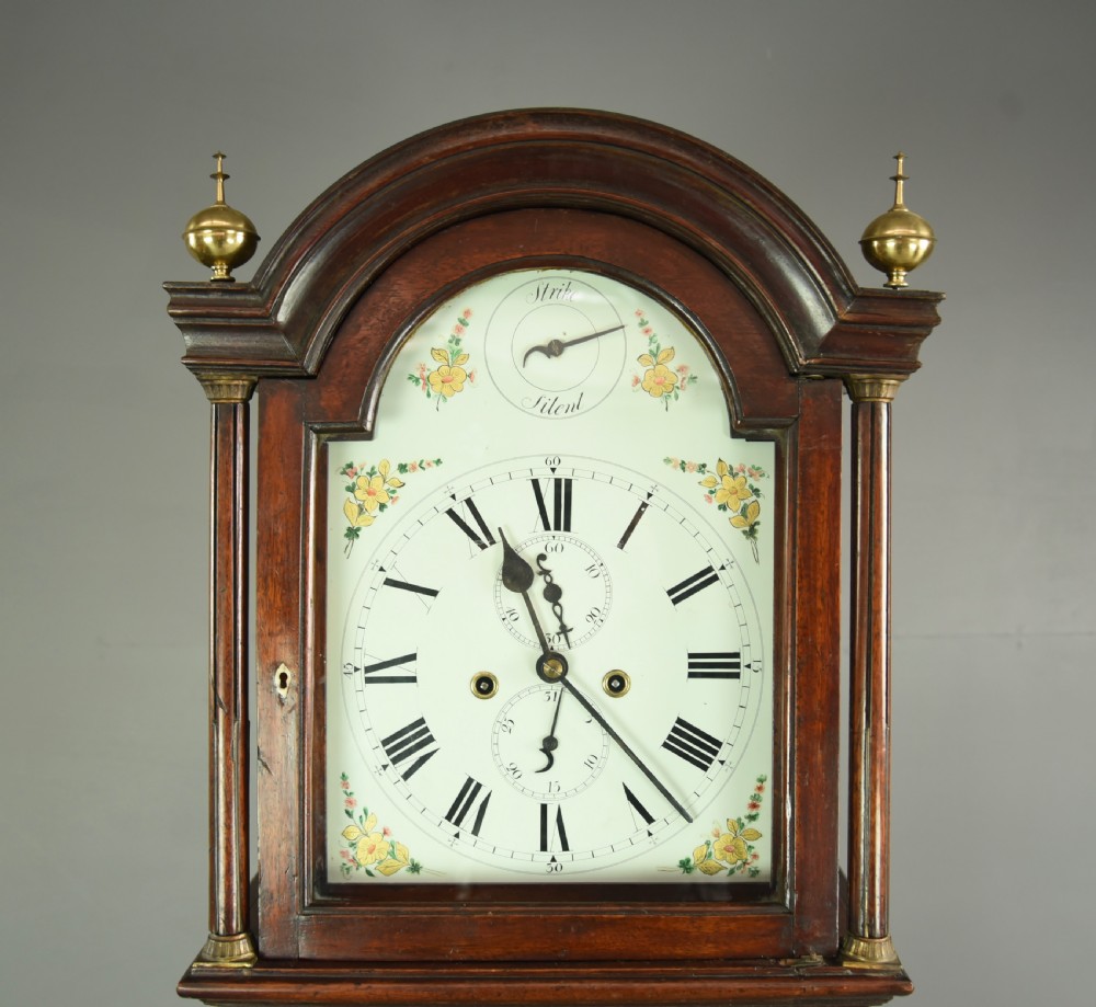 19th century antique mahogany grandfather clock long case clock View II