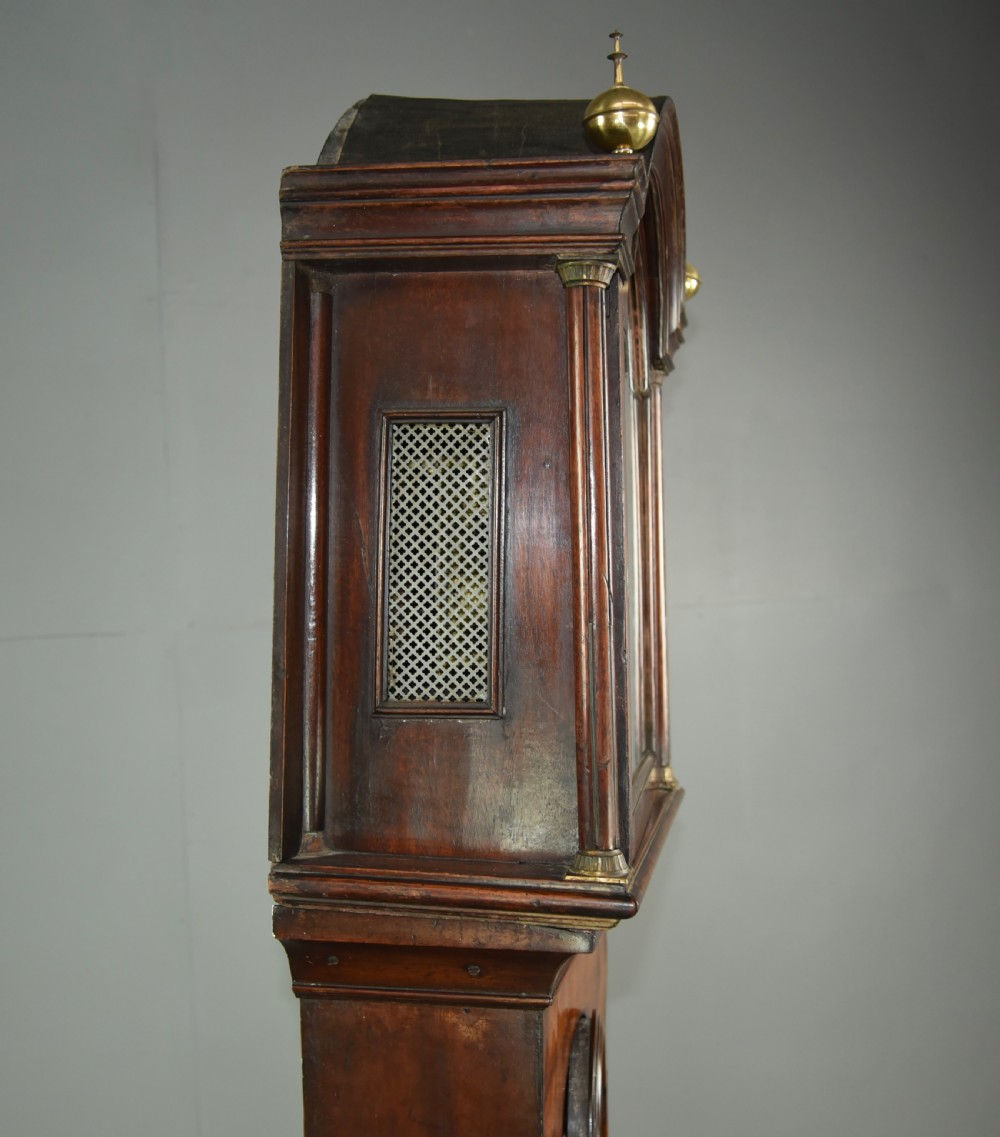 19th century antique mahogany grandfather clock long case clock View VI