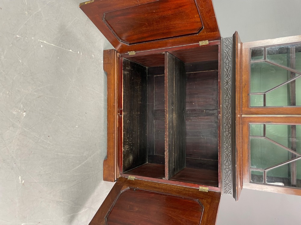 Edwardian Chippendale revival bookcase  View V