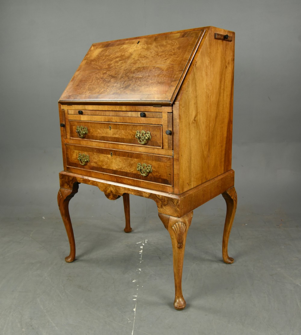 Small Queen Anne style walnut bureau  View II