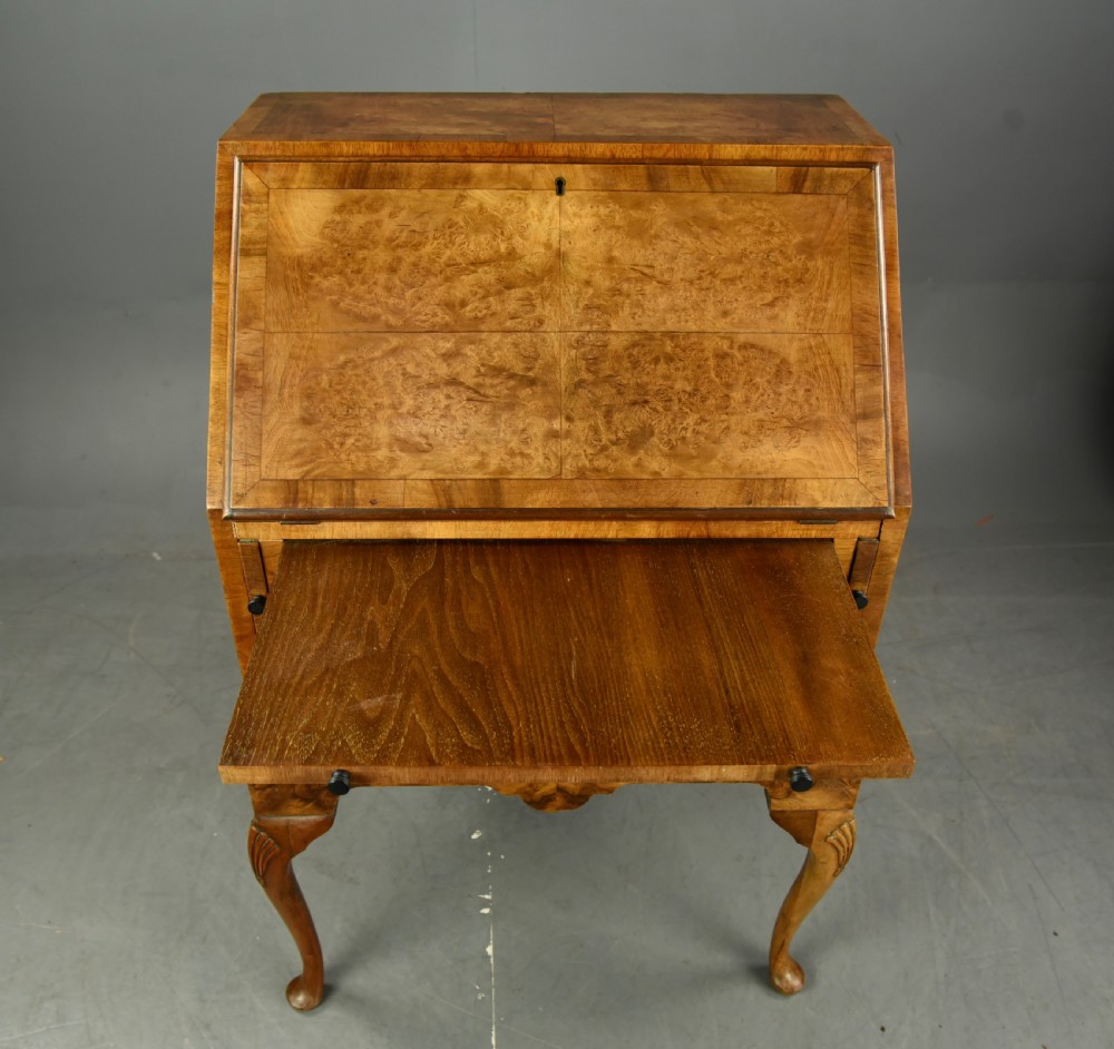 Small Queen Anne style walnut bureau  View V