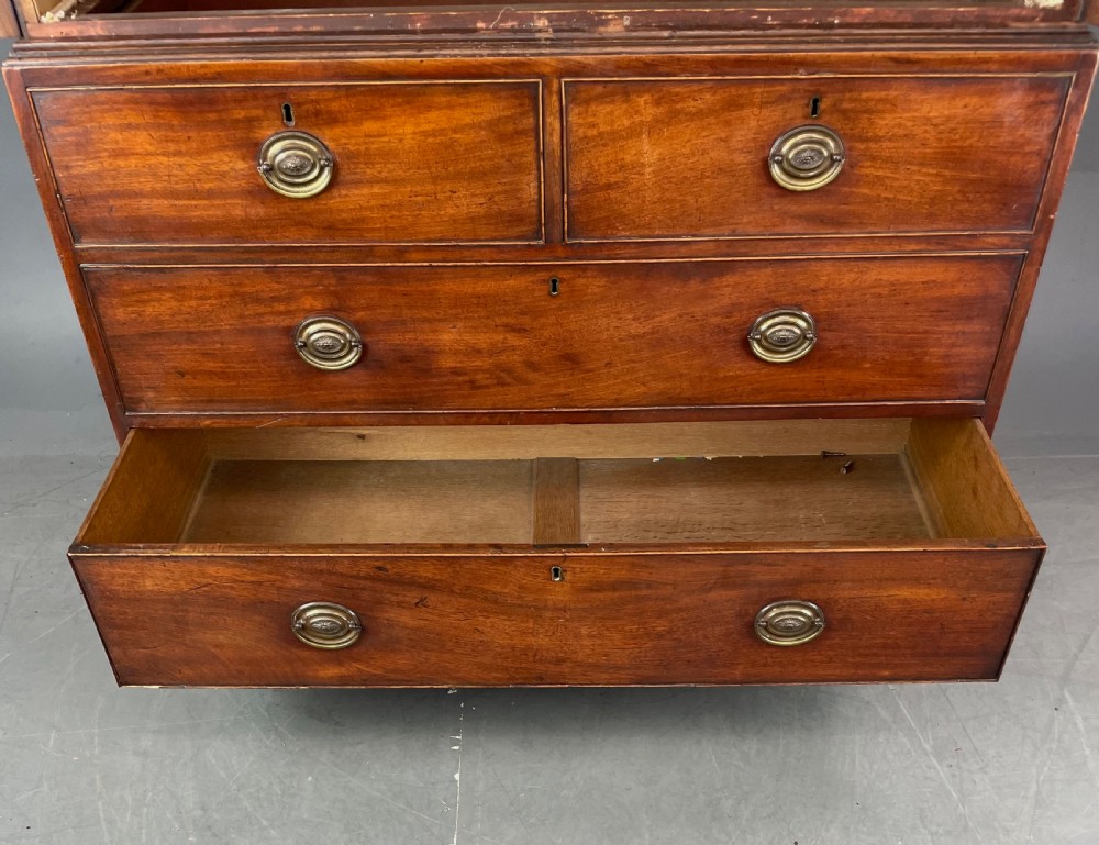 Georgian mahogany linen press wardrobe  View VII
