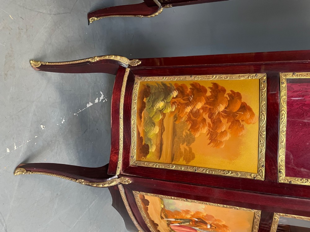 Pair of French  Display Cabinets vatrines Painted Vernis Martin  View VII