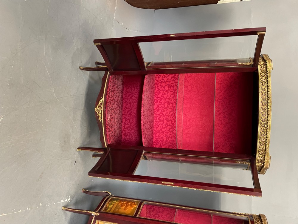 Pair of French  Display Cabinets vatrines Painted Vernis Martin  View VIII