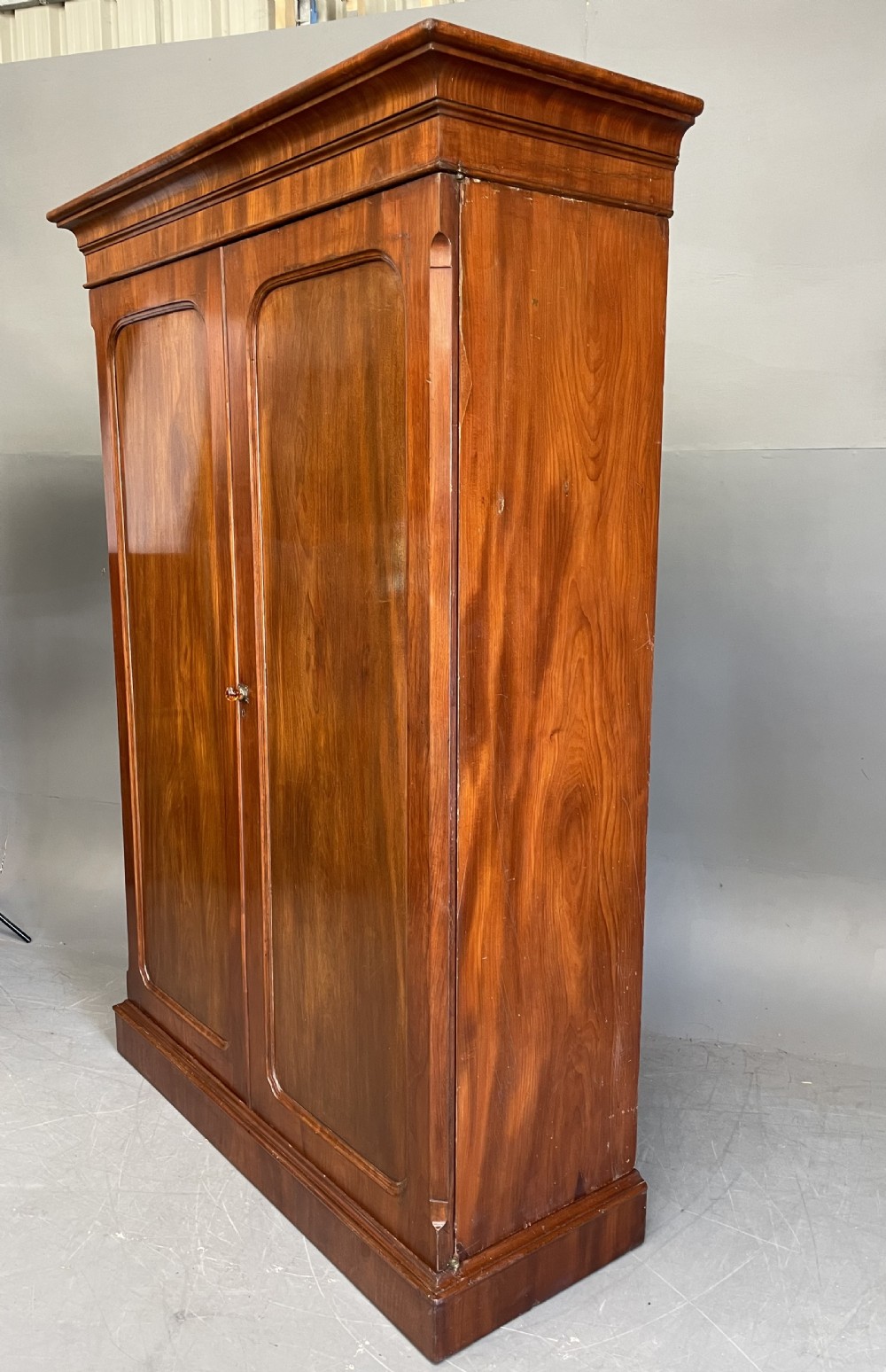 Victorian mahogany double wardrobe  View II