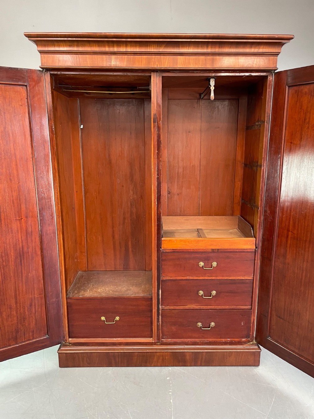 Victorian mahogany double wardrobe  View IV