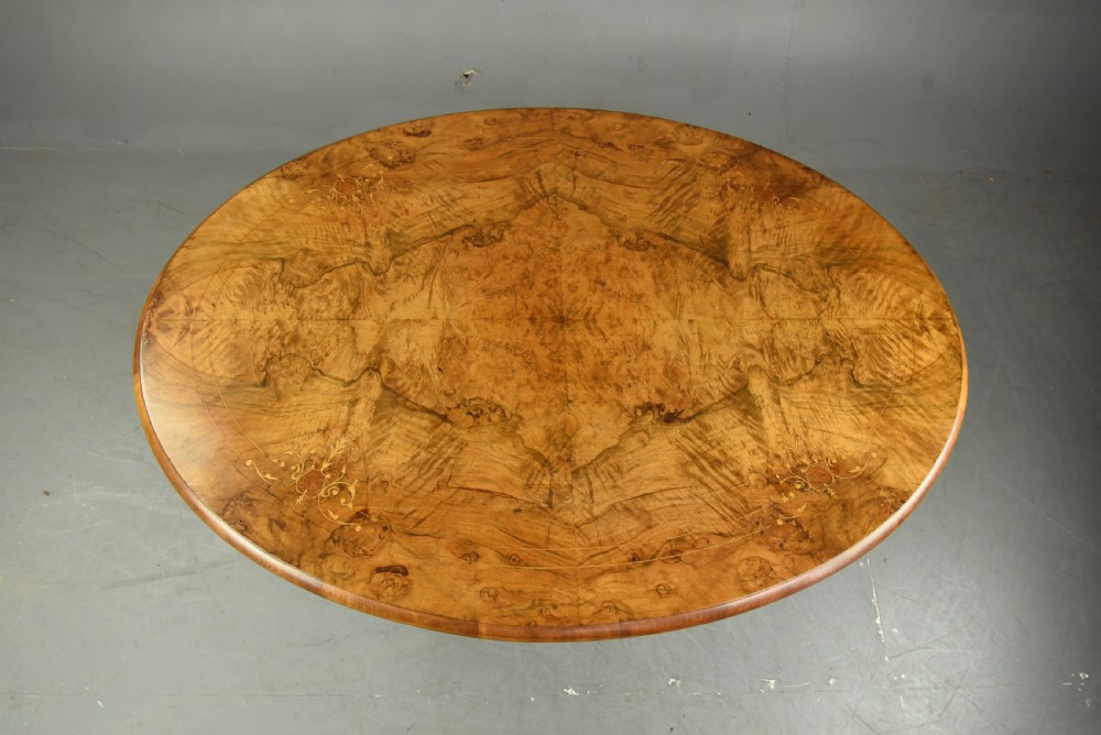 Victorian burr walnut coffee table  View III