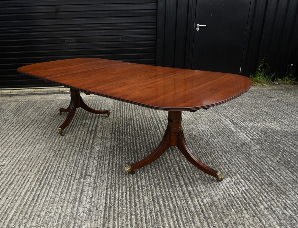 Regency style twin pillar dining table  View IV