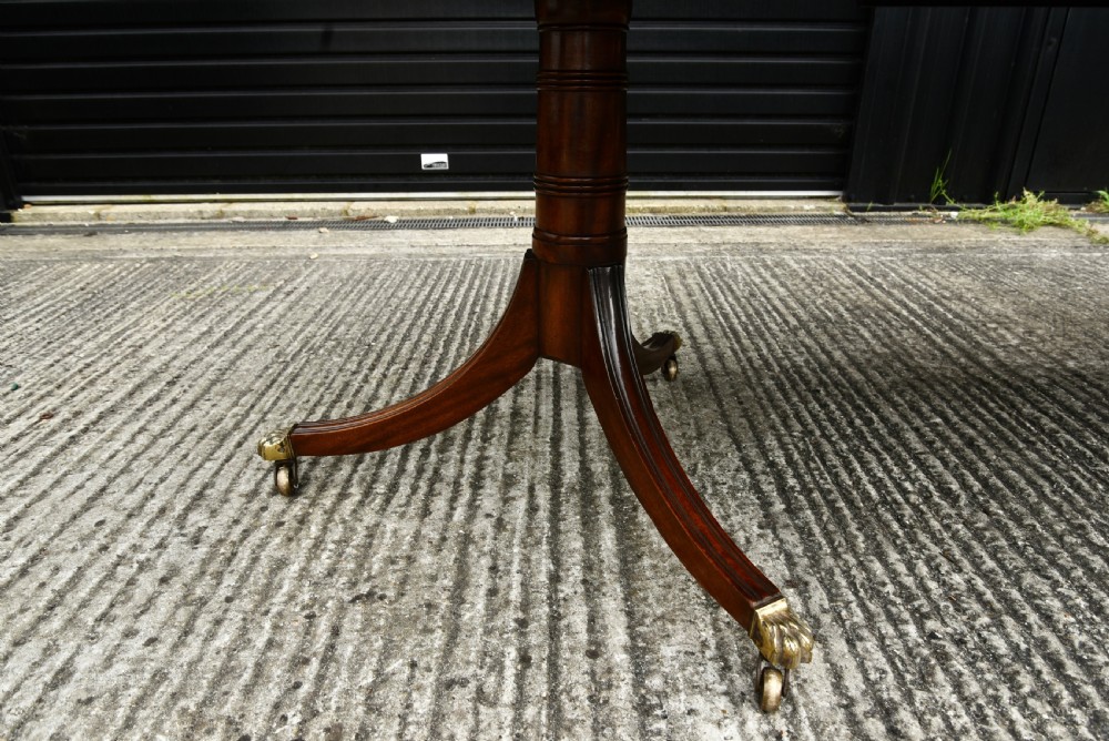 Regency style twin pillar dining table  View V