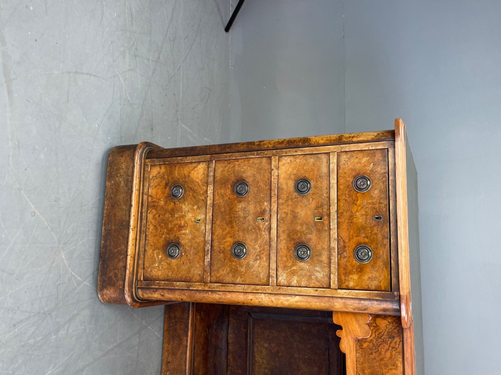 Victorian burr walnut pedestal desk  View VI