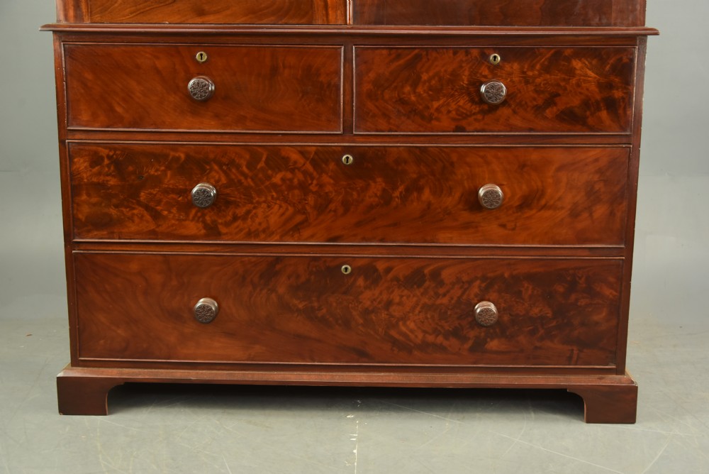 Victorian mahogany linen press wardrobe  View III