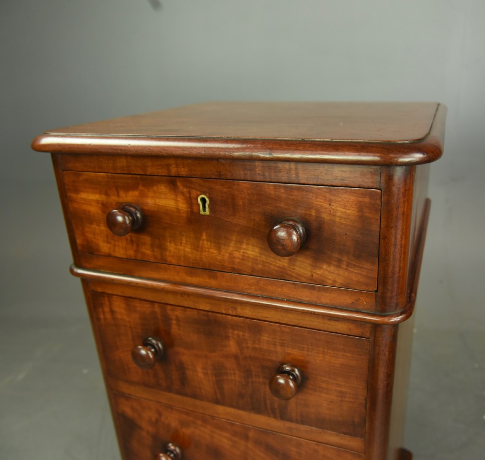 Antique pair of mahogany bedside chests of drawers  View VII