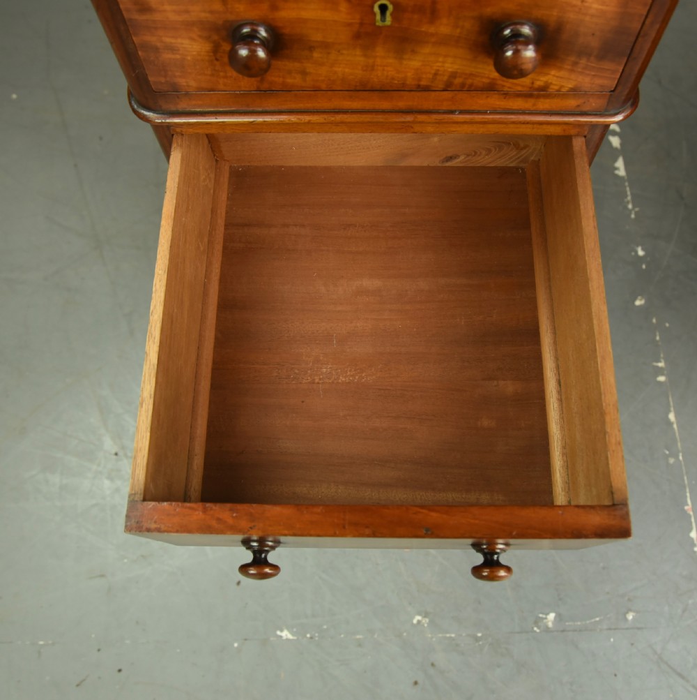 Antique pair of mahogany bedside chests of drawers  View IX