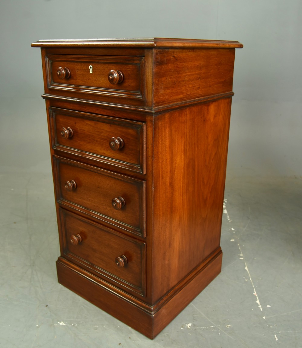 Antique pair of walnut Victorian bedside chests of drawers  View VIII