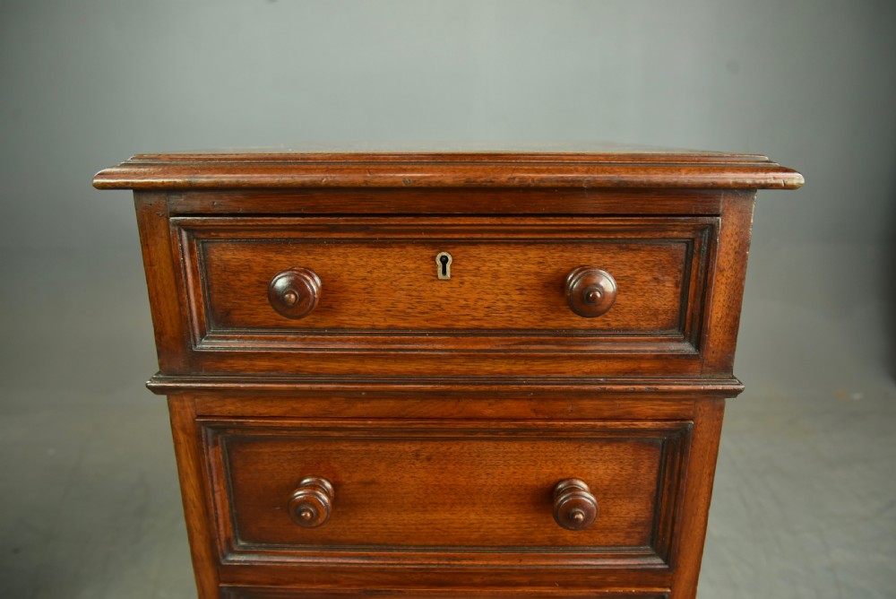Antique pair of walnut Victorian bedside chests of drawers  View X