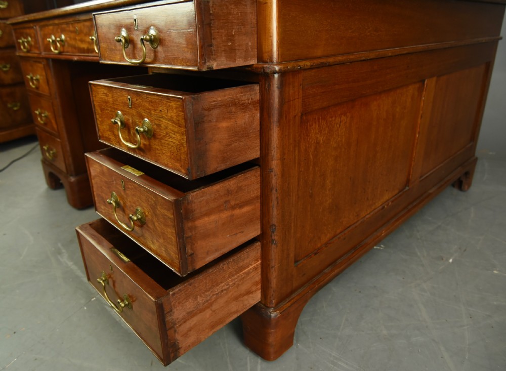 Antique Victorian mahogany partners desk  View VI