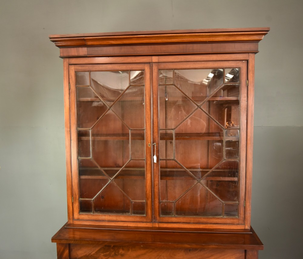 Victorian mahogany bookcase  View V
