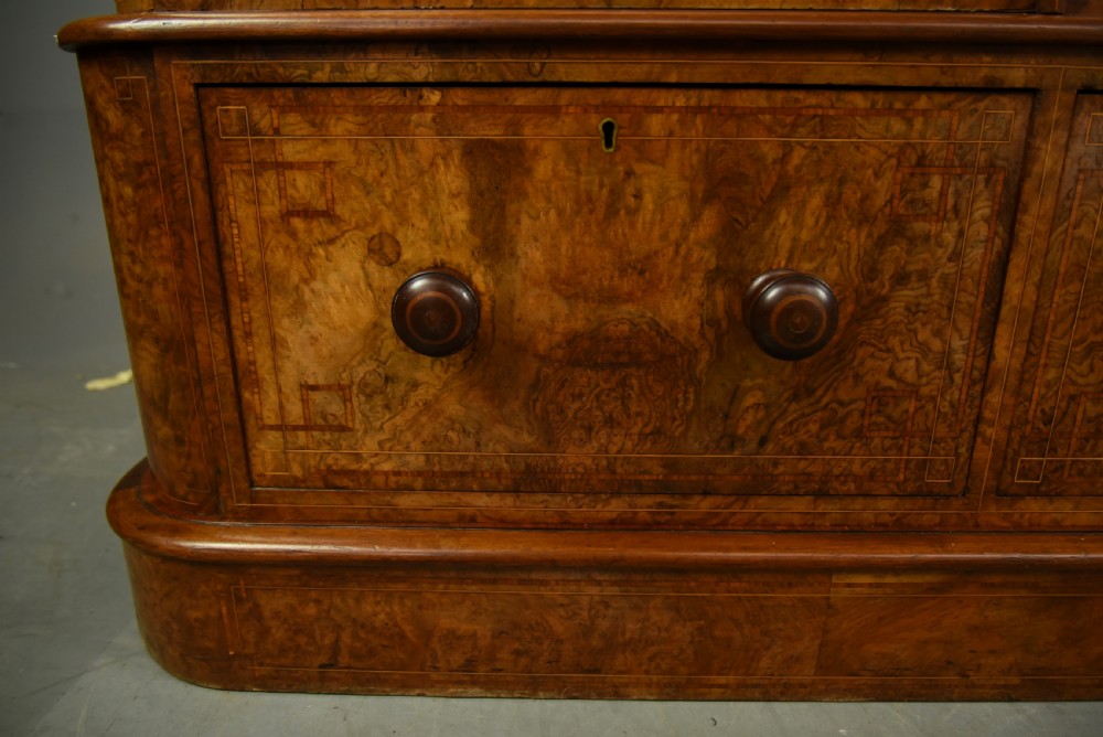 Victorian burr walnut triple wardrobe  View VI