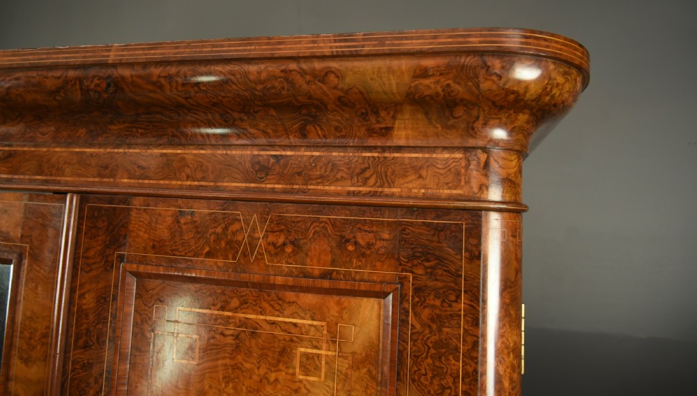 Victorian burr walnut triple wardrobe  View VIII