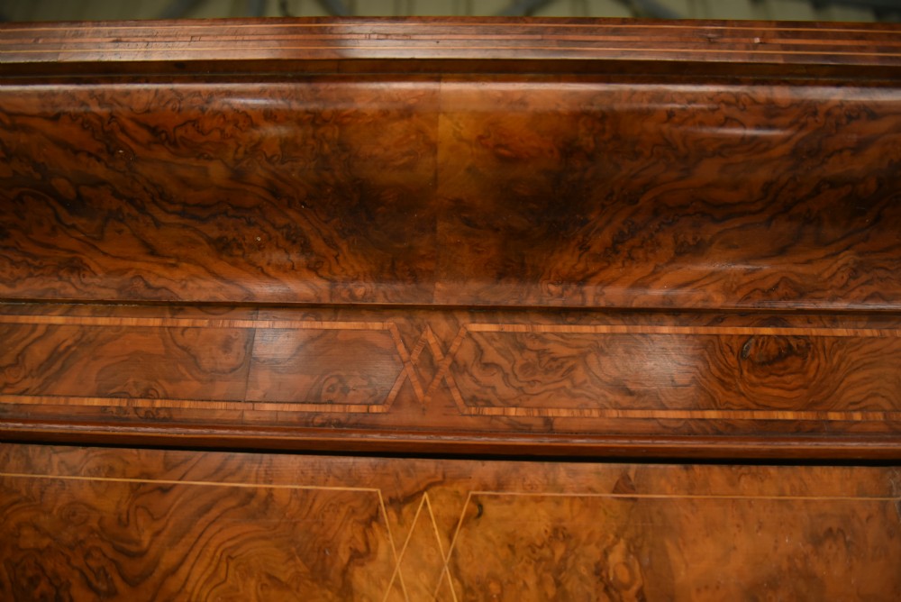 Victorian burr walnut triple wardrobe  View X