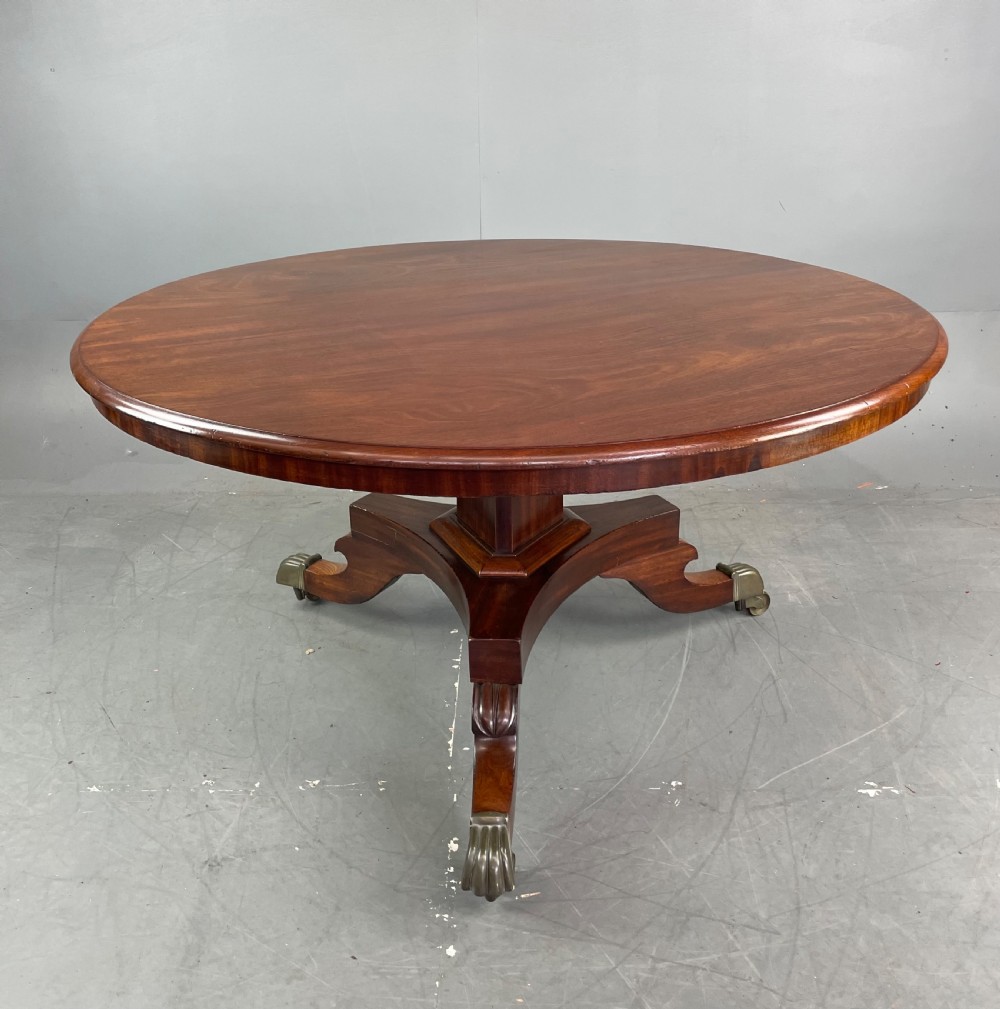 Regency mahogany round dining table 