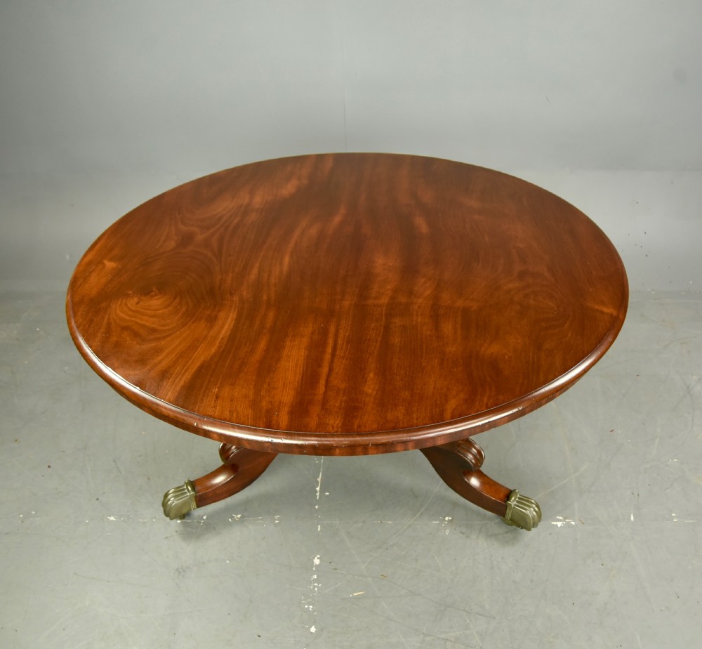 Regency mahogany round dining table  View II