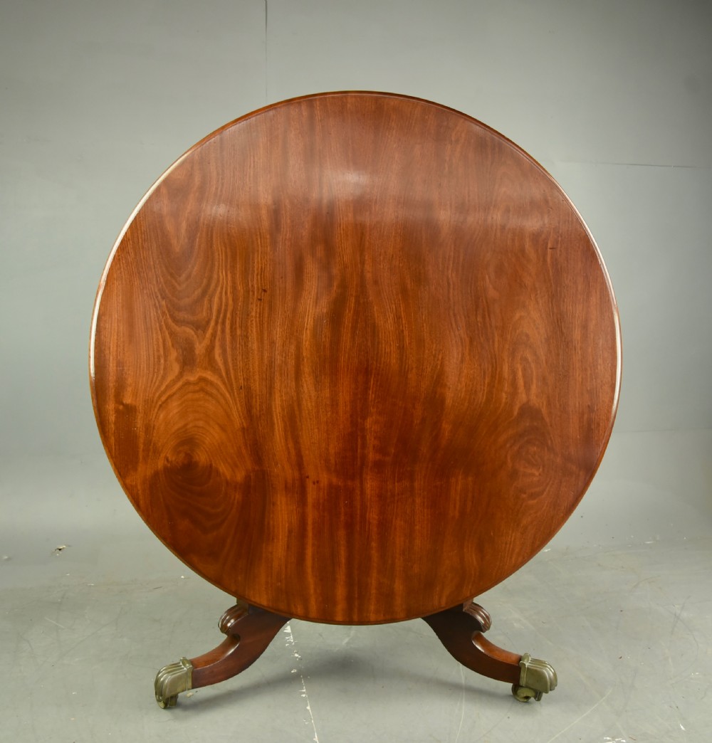 Regency mahogany round dining table  View III