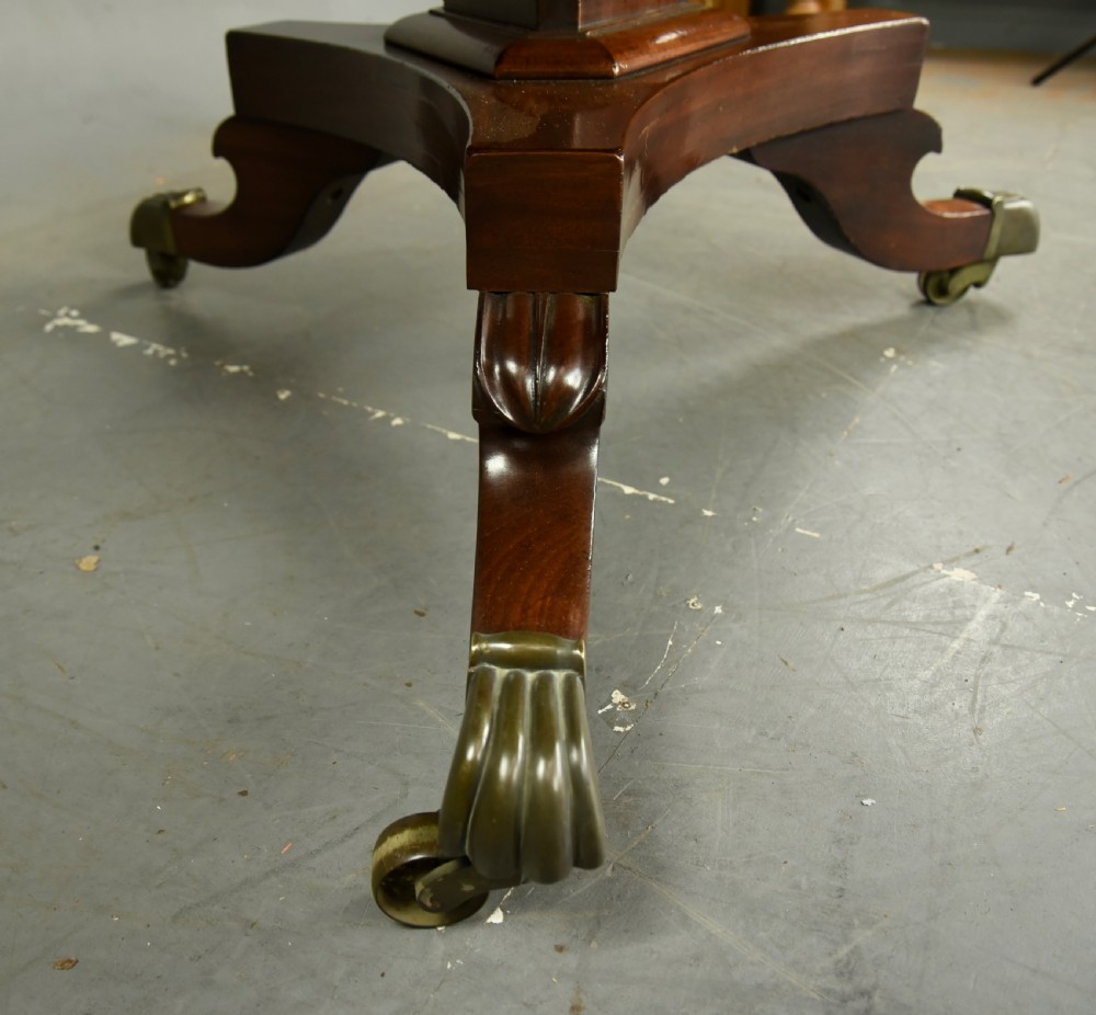 Regency mahogany round dining table  View V