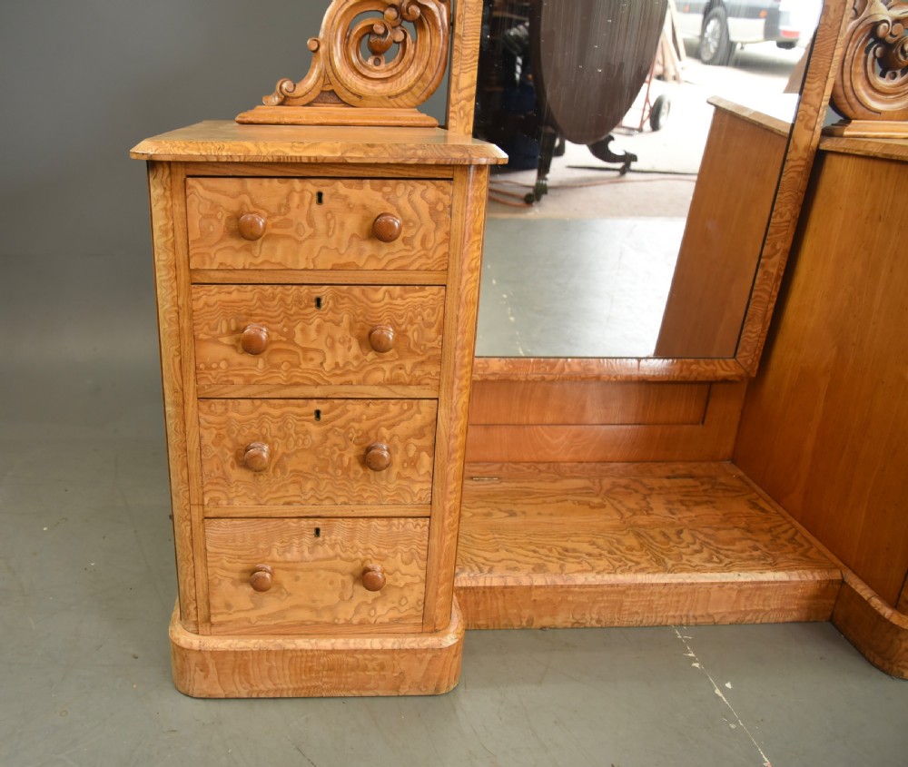 Antique Victorian pedestal dressing table  View II