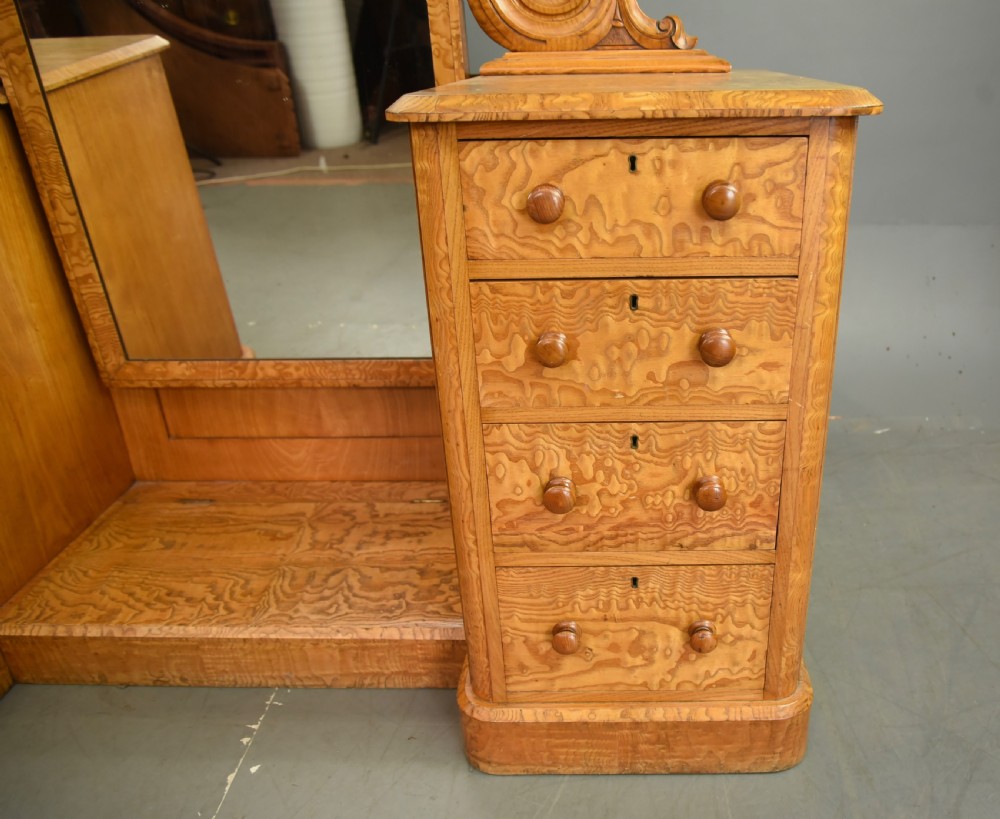 Antique Victorian pedestal dressing table  View IV