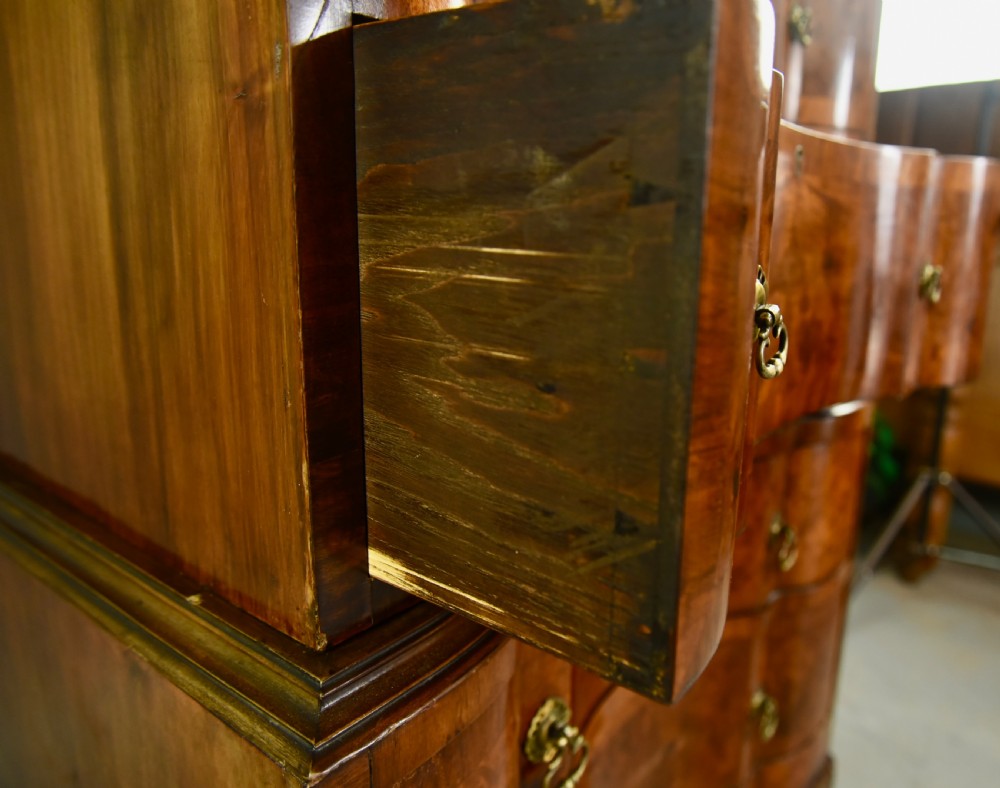 Queen Anne revival walnut chest on chest  View V