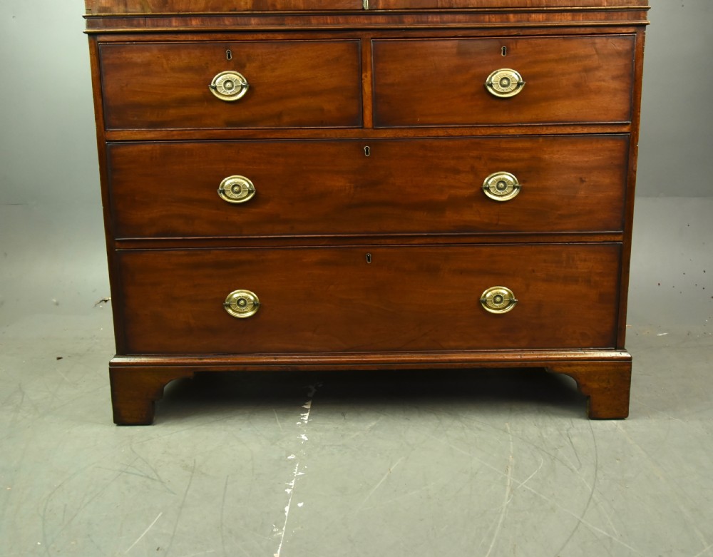 Georgian mahogany linen press wardrobe  View III