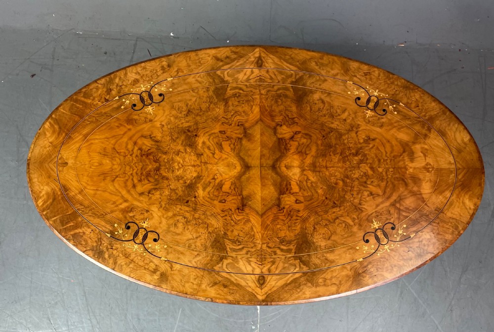 Victorian walnut coffee table  View II