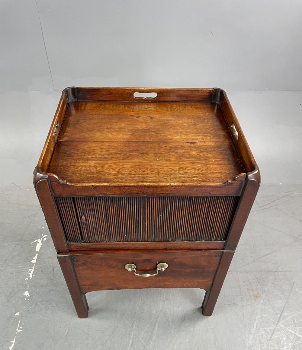 Georgian mahogany bedside cabinet  View II