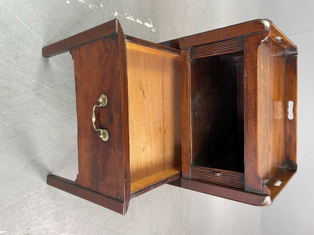 Georgian mahogany bedside cabinet  View V