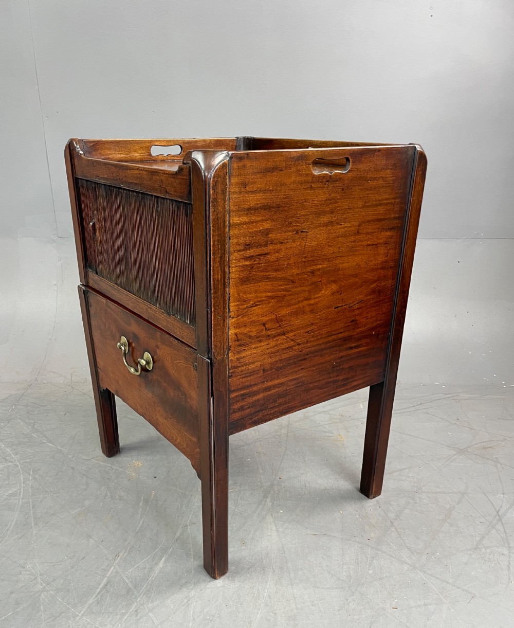 Georgian mahogany bedside cabinet  View VI