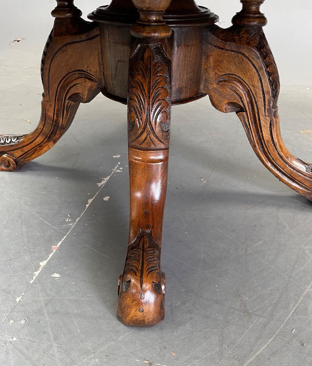 Victorian inlaid walnut coffee table  View V