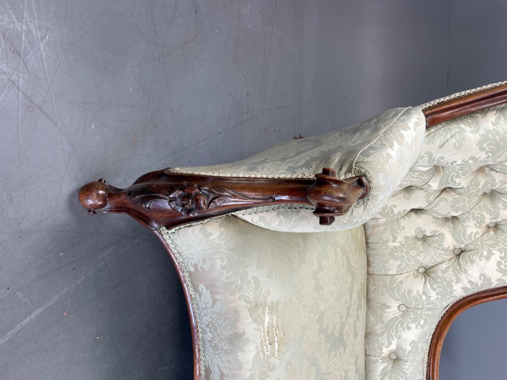 Victorian rosewood chaise longue  View II