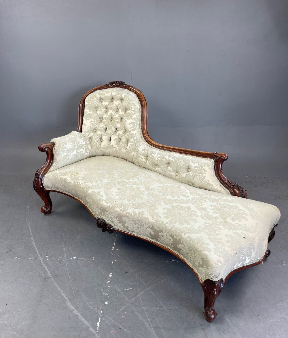 Victorian rosewood chaise longue  View VI