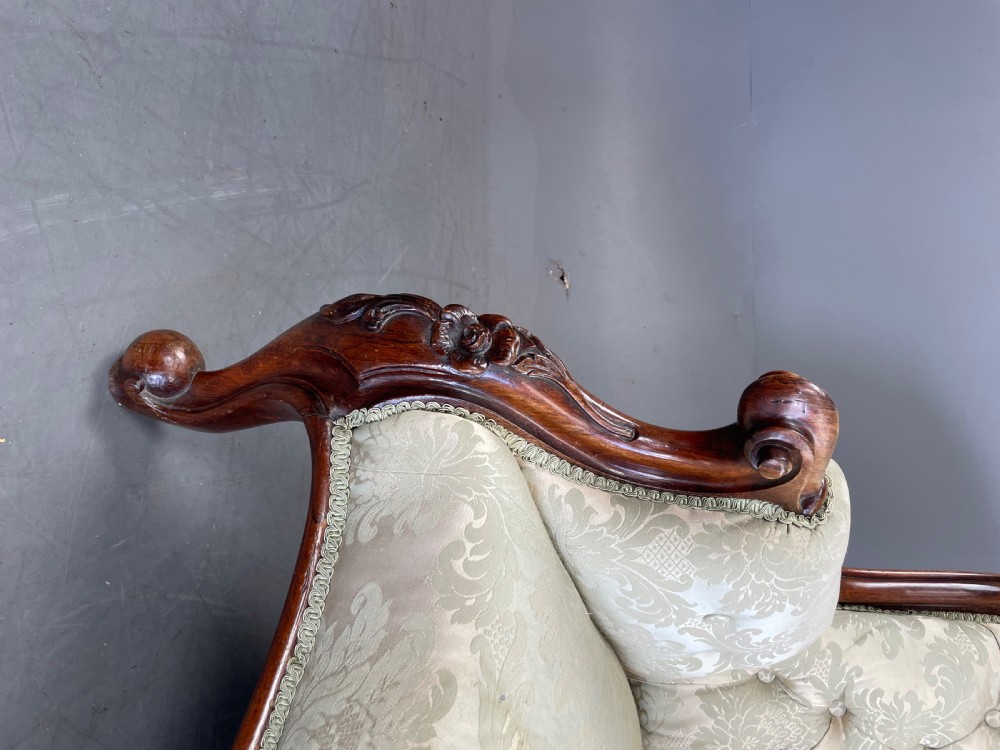 Victorian rosewood chaise longue  View VII