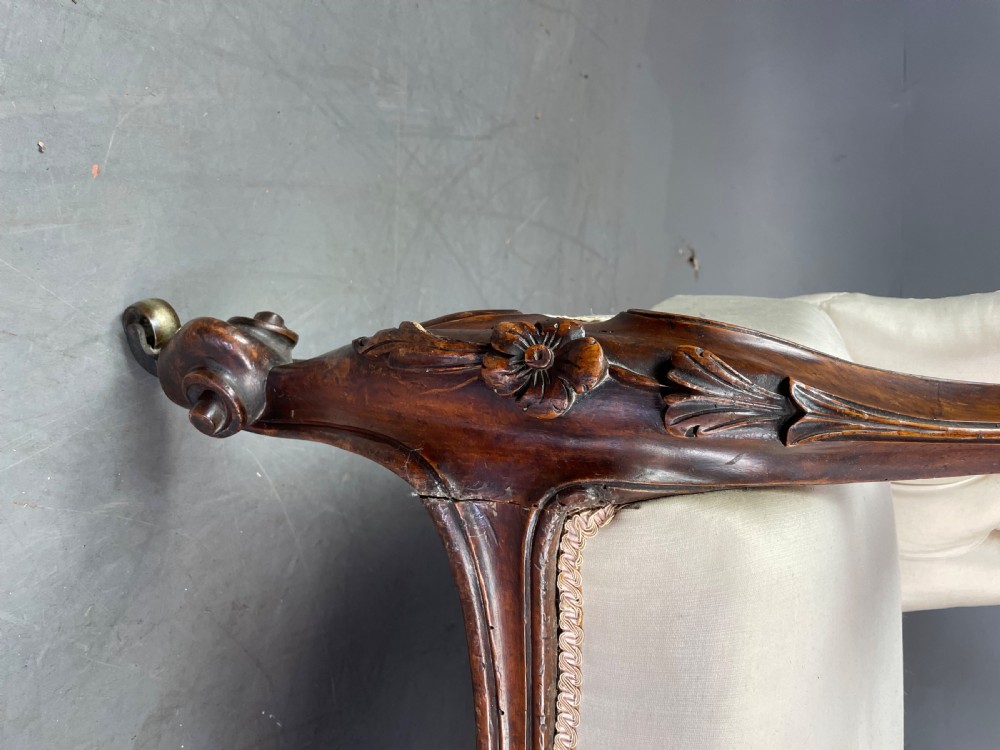 Victorian mahogany double end sofa chaise  View IV
