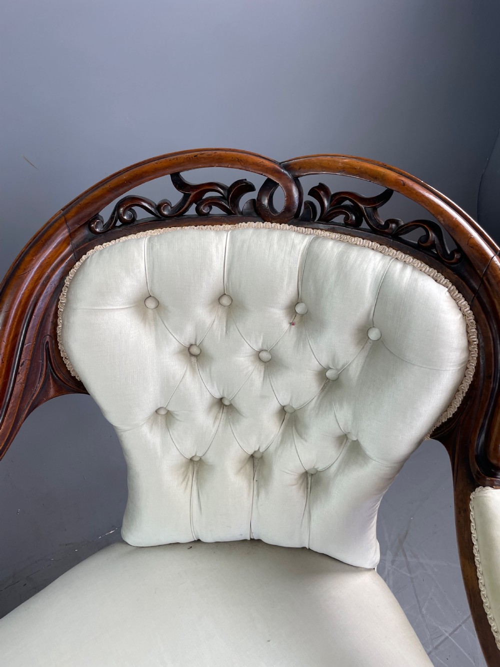 Victorian mahogany double end sofa chaise  View VIII